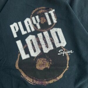 Vintage Black and white Squier Play It Loud vintage rock tee